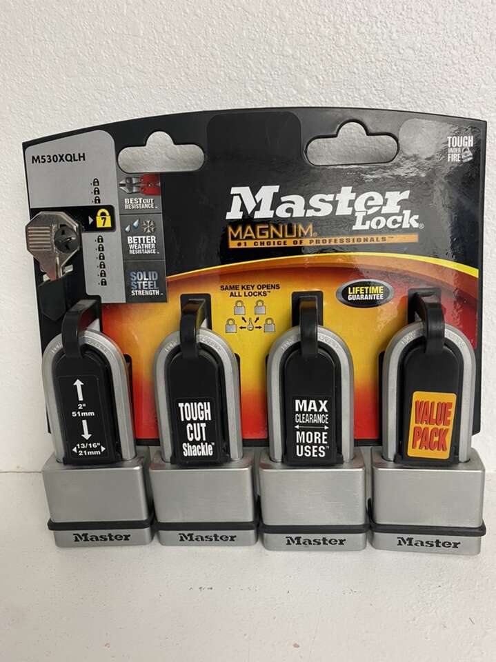Master lock Heavy Duty Outdoor Padlock Set Of 4