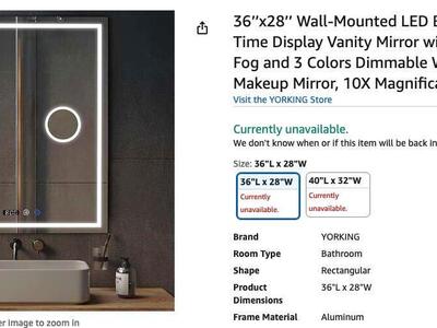 NEW--LED BATHROOM MIRROR