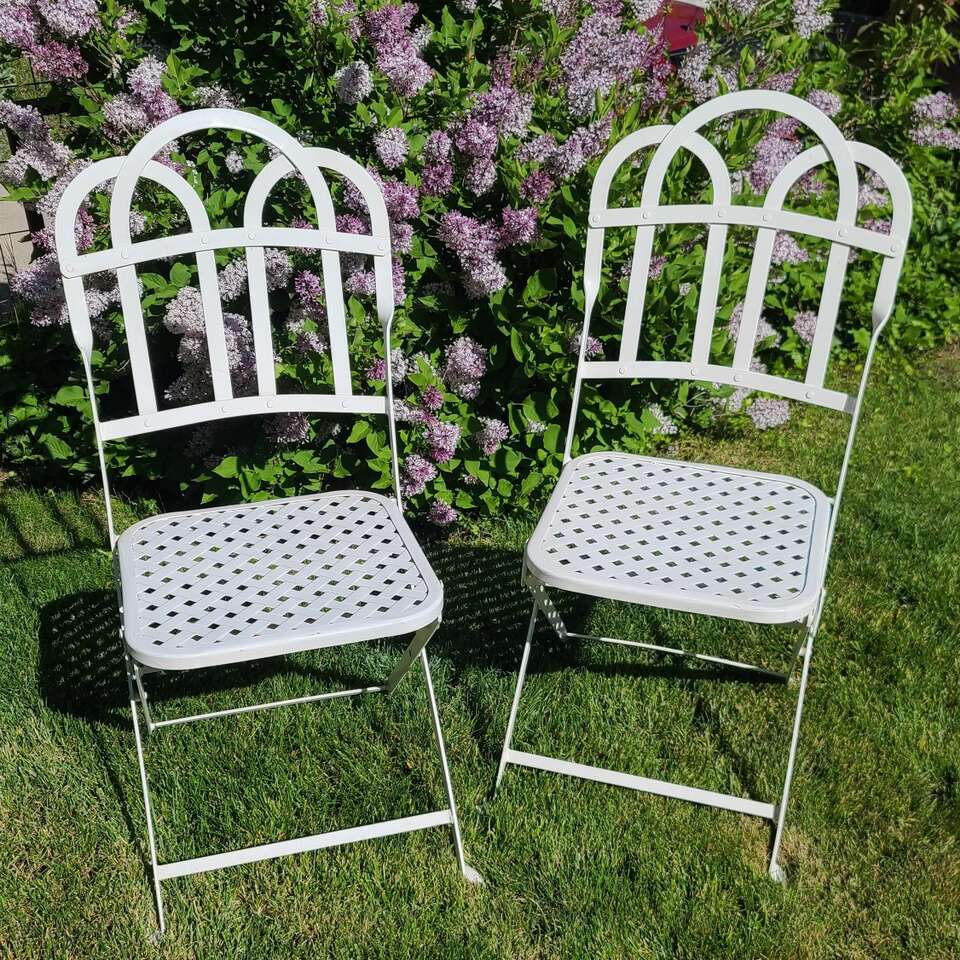 Vintage Iron Folding Chairs