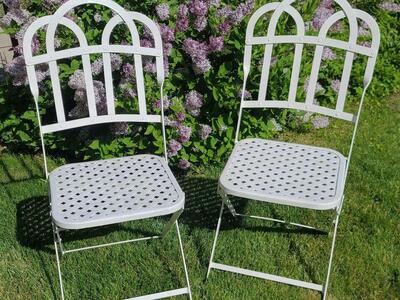Vintage Iron Folding Chairs