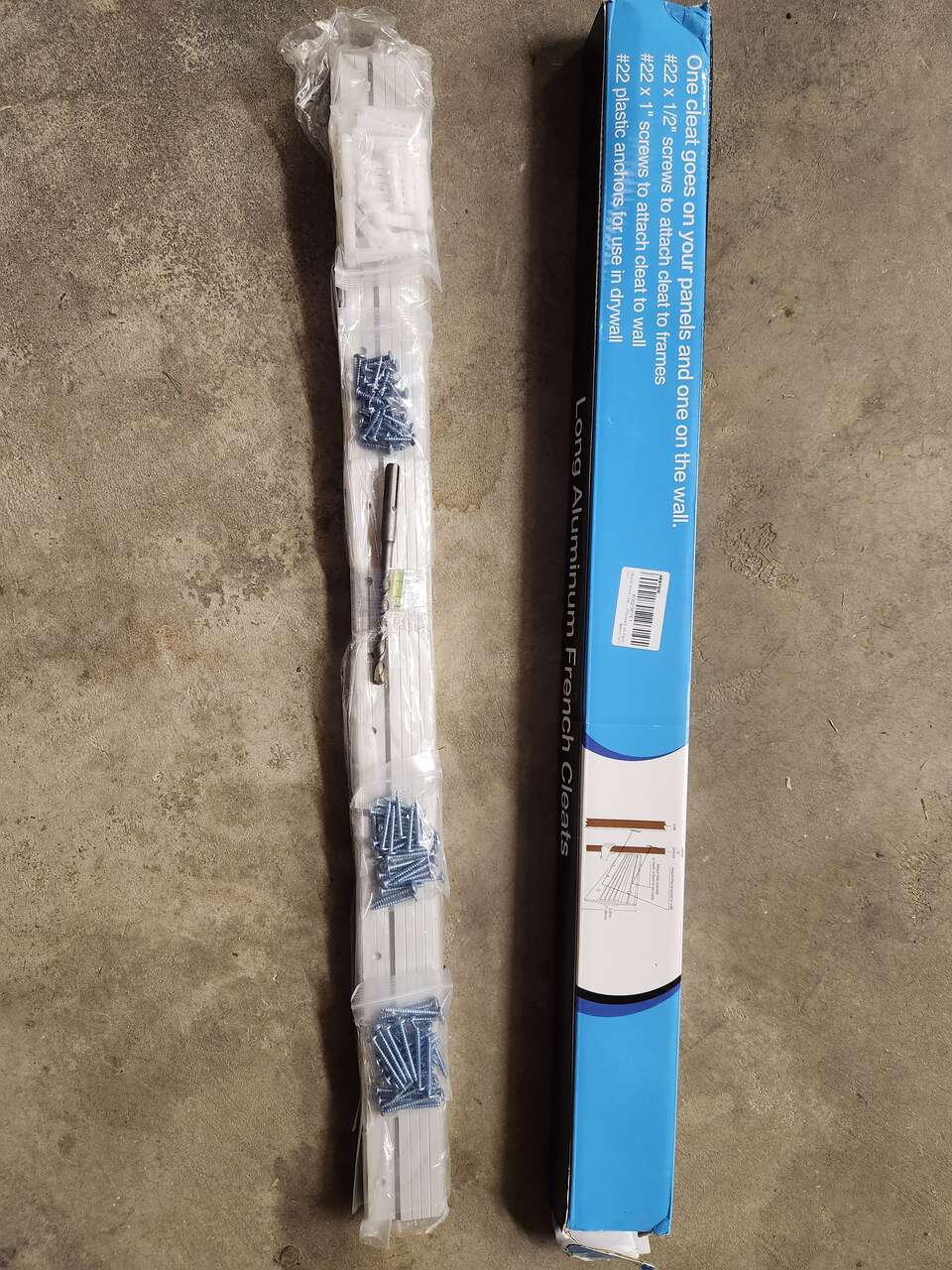 (30 inch) French Cleat, 2 Pairs Heavy Duty Aluminum Z Clips/Bar Hanger Interlocking Wall Mounting Br