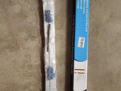 (30 inch) French Cleat, 2 Pairs Heavy Duty Aluminum Z Clips/Bar Hanger Interlocking Wall Mounting Br