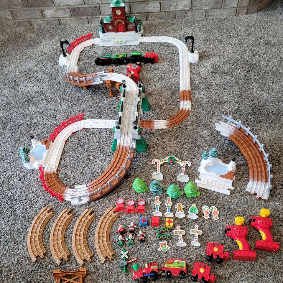 Christmas geotrax and 2 trains