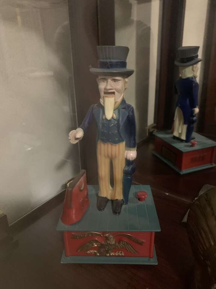 Vintage Plastic Uncle Sam Coin Bank