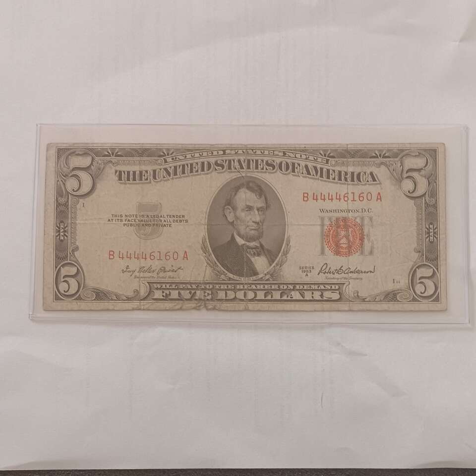 $5 red seal note