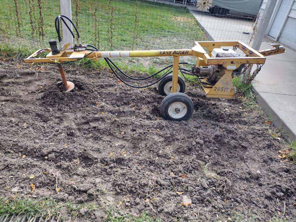For rent easy auger post hole digger