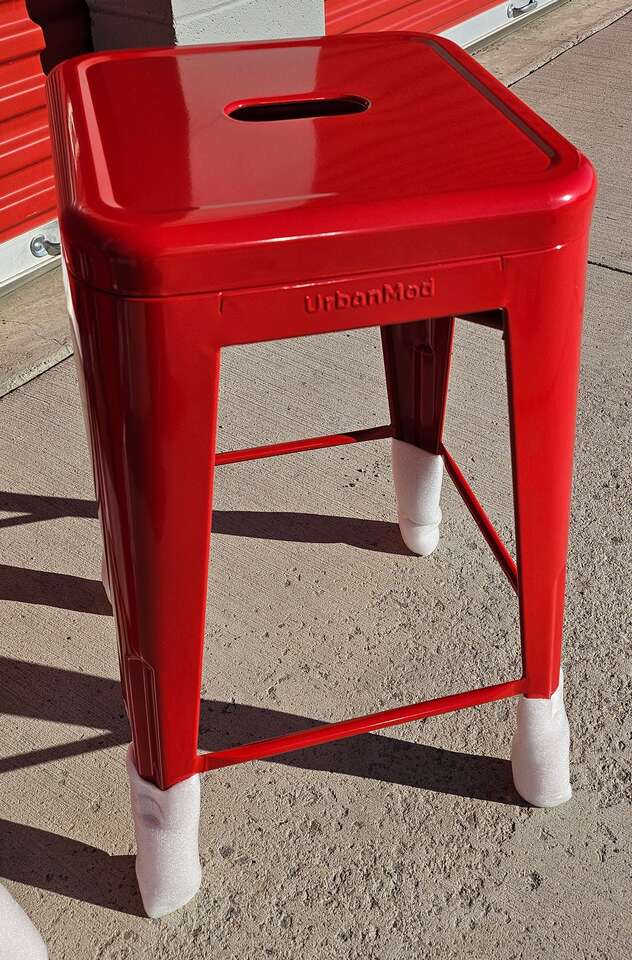 RED STOOL SETS of 4 (24 inch) New