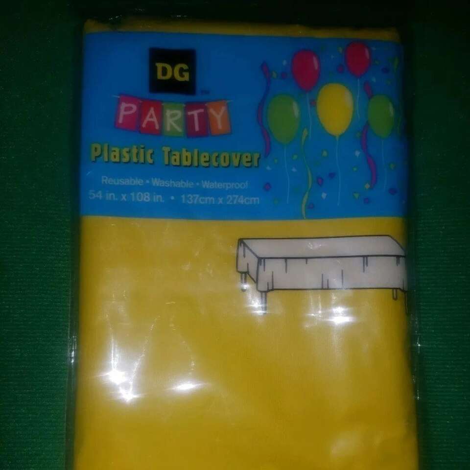 6 Party Plastic Table Cover 54" x 108" Neon Y