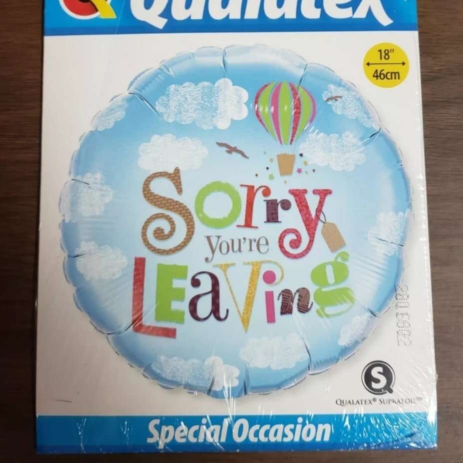 Sorry You're Leaving Special Occaion 18" Foil