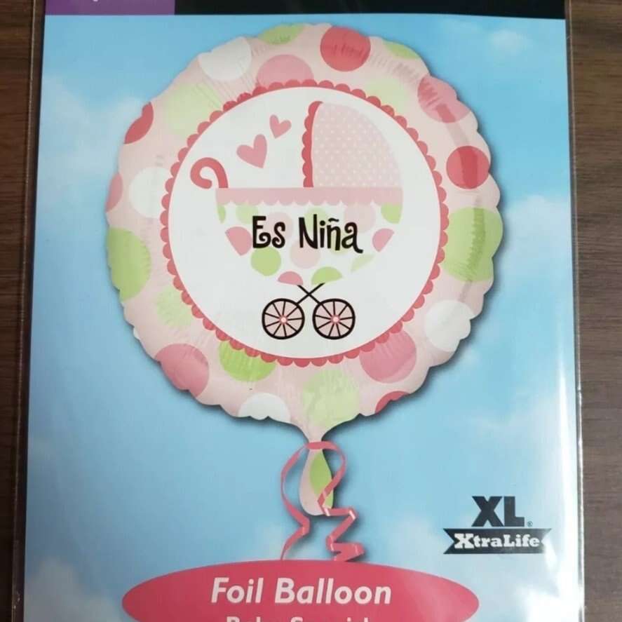 Es Nina Baby 18" Anagram Foil Balloon.
