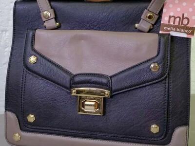 Mellie Bianco Women's Hand Bag, Purse Pockets Dots