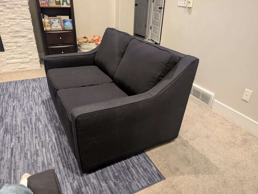 Navy Blue Loveseat - Fabric Couch