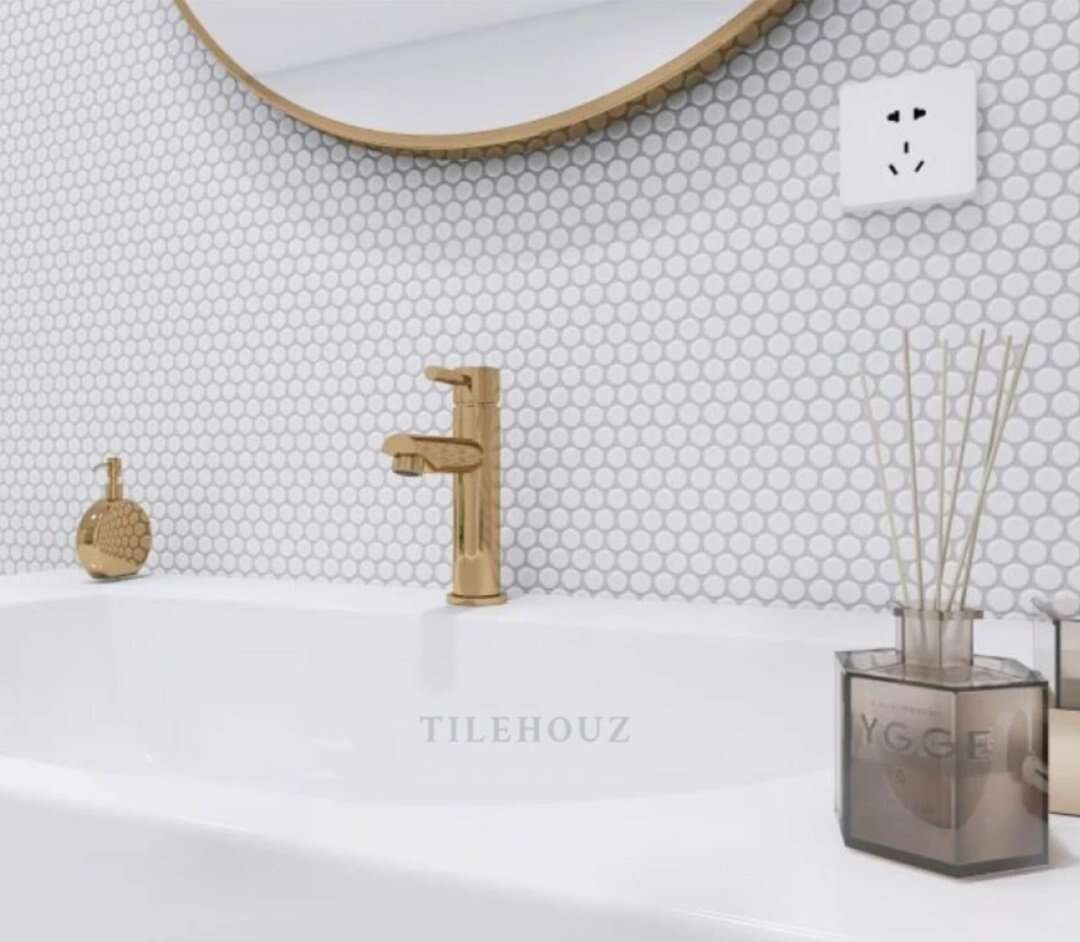 white matte penny round