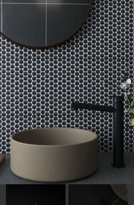 black matte penny round