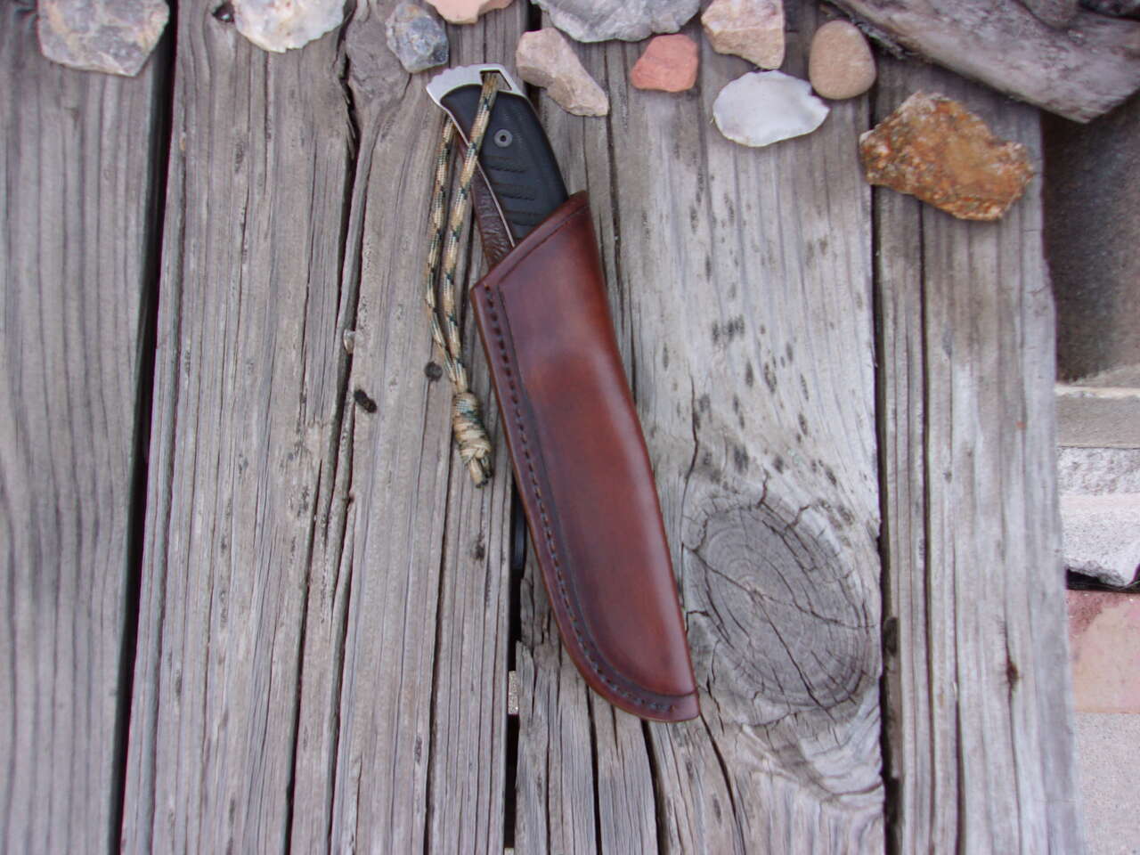 LF Custom Leather Secure Fit Pouch Sheath for the SOG Pillar or similar Style Knife