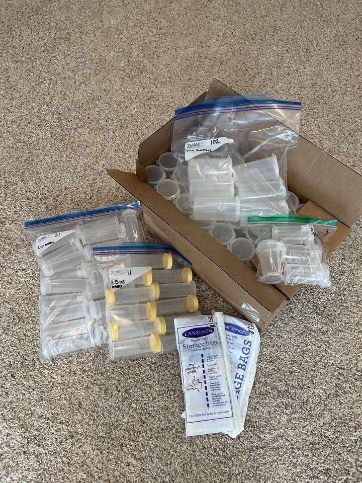 Breast Milk Storage bottles - Over 100 items