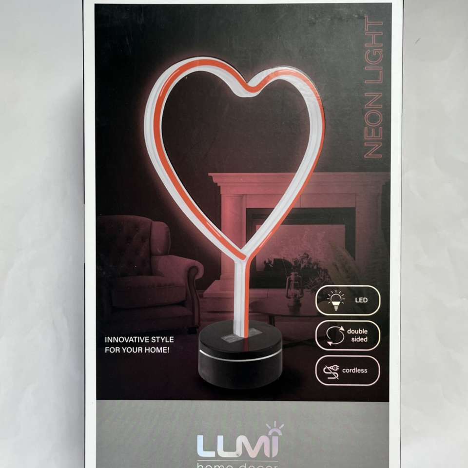 New, Heart Shaped Neon Light