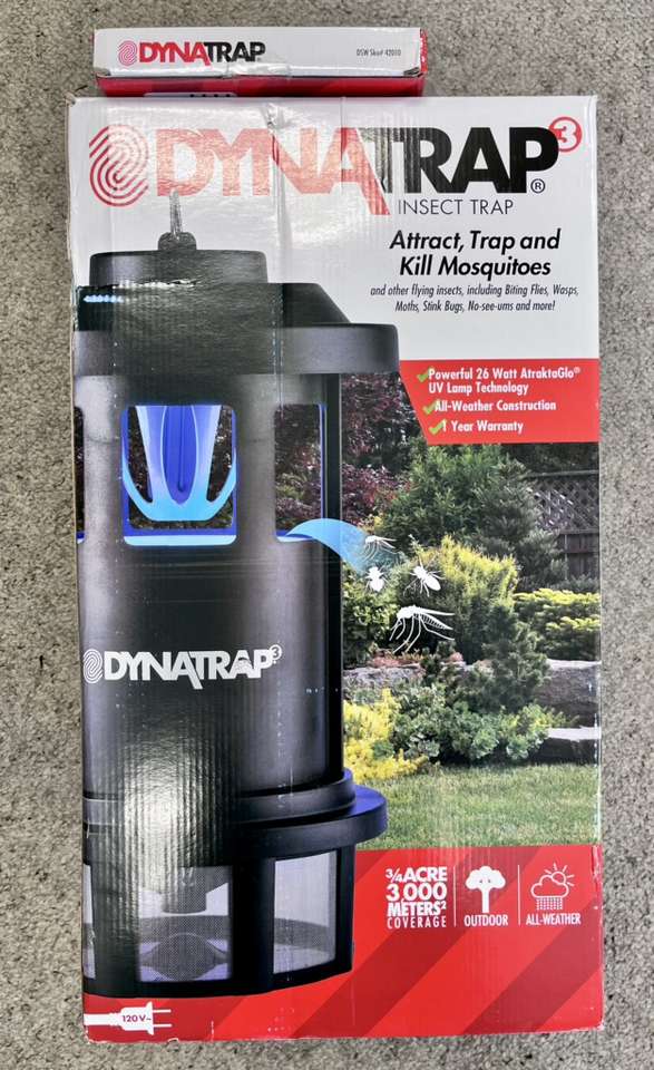 DynaTrap Insect and Mosquito Trap, ATRAKTAGLO Series - 3/4 Acre with Shepherd's Hook