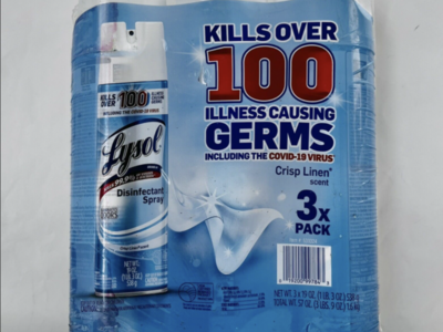 New Lysol Disinfectant Spray, Crisp Linen, (Pack of 3x19 oz)
