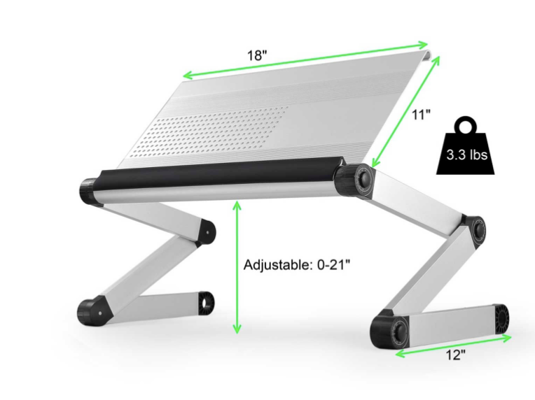 Executive Aluminum Laptop &amp; Tablet Cooling Stand, Silver