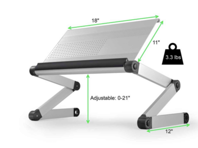 Executive Aluminum Laptop & Tablet Cooling Stand, Silver