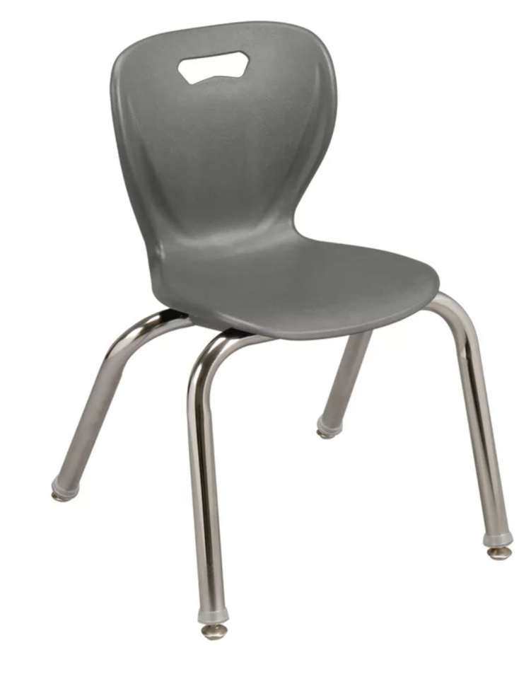 Stacking Classroom Chairs Kids Set of 4 Dark Gray 14 inch