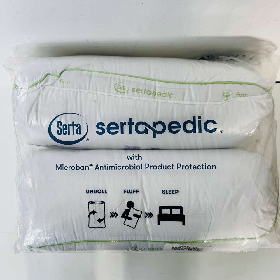 Sertapedic Firm Bed Pillow, Standard/Queen, 2 Pack