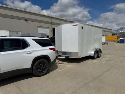 Small Enclosed Trailer Rental - 14' Tow easy with SUV