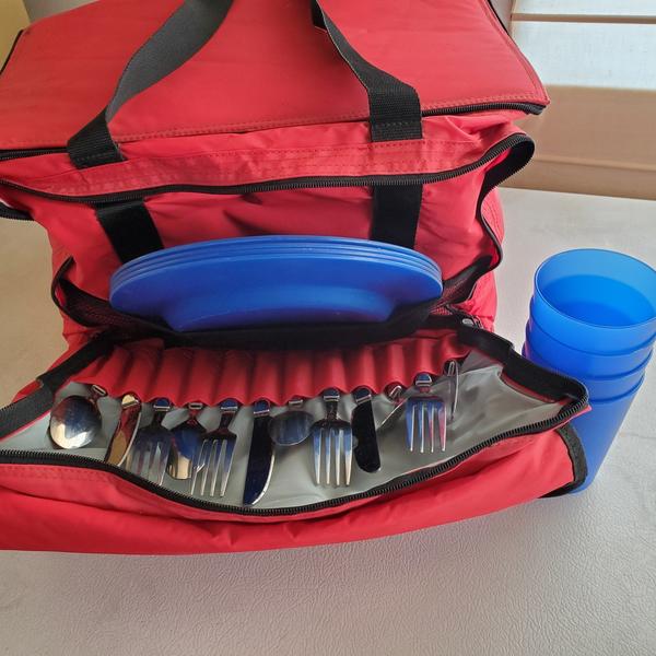 Vintage, rare Red Devil picnic bag