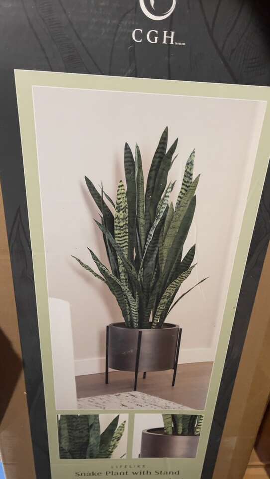 53” Faux Snake Plant with Stand new