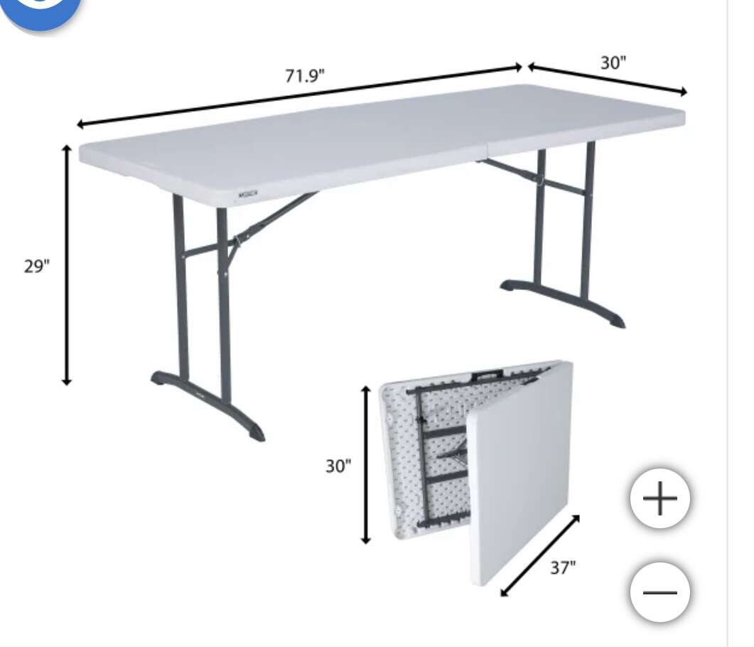 Lifetime Commercial 6' Fold-in-Half Table