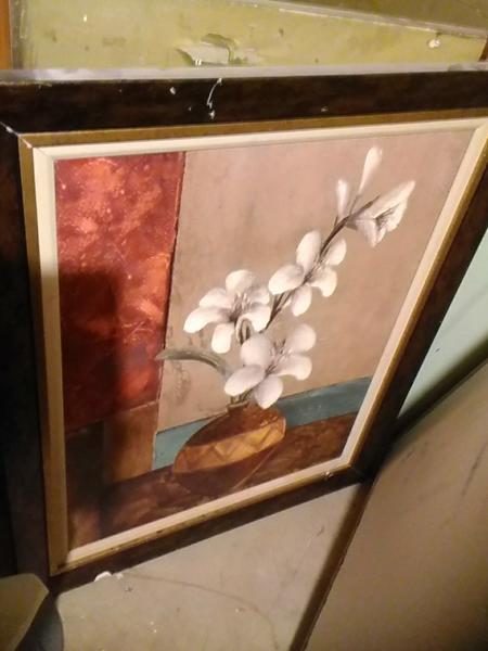 Vintage Home Interior Flower Picture