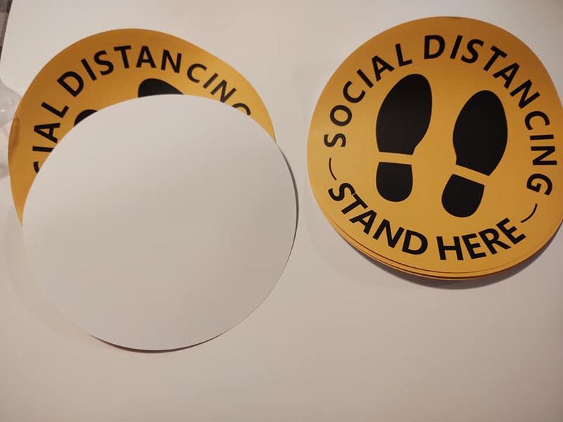 Social Distancing Stickers