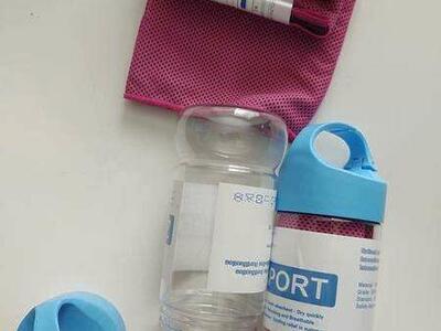 Sports Water Bottle with Dry Towel