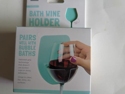 Wine Glass Holder for Bath