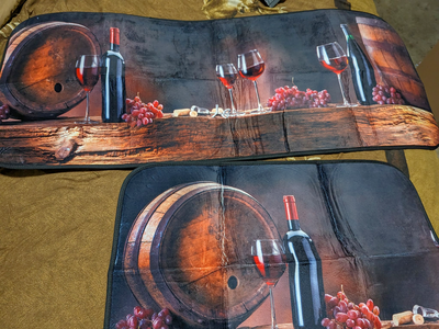 Rustic Wine Kitchen Rugs and Mats