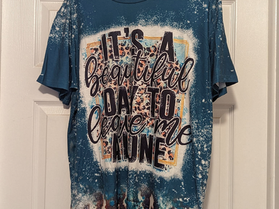 Letter & Leopard Print T-Shirt