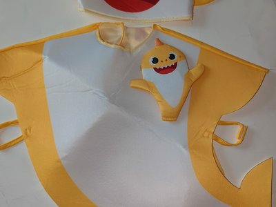 Baby Shark Halloween Costumes with Hand Puppet (Yellow and Pink Available)