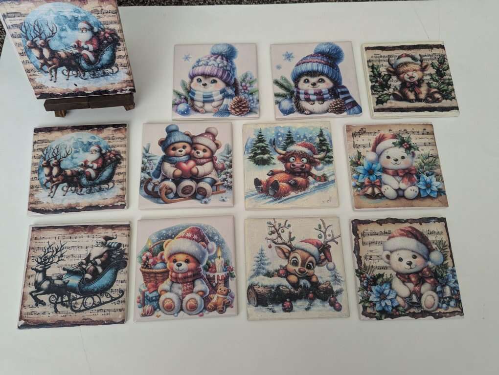 Coasters/Desk Decorations:  Last Minute Coworker Gifts