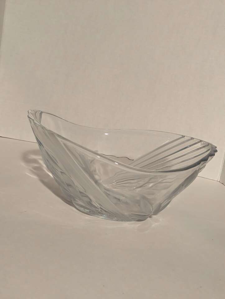 "Crystal" Glass Serving Bowl