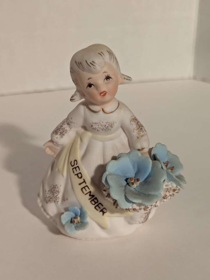 Vintage "September" Girl Knick Knack