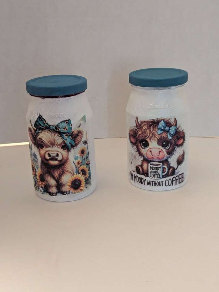 Decorative Highland Cow Jars