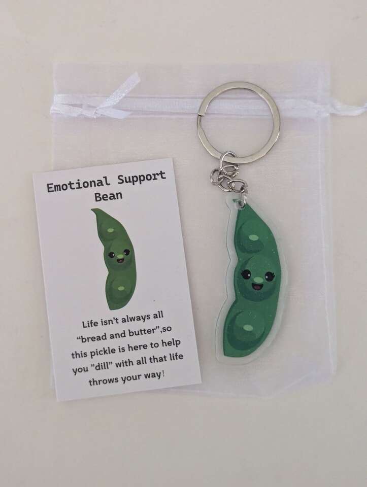 "Emotional Support Bean" Keychains