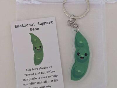 "Emotional Support Bean" Keychains