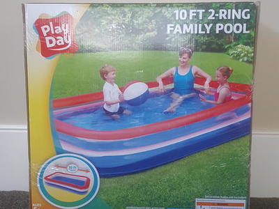 Play Day Red, White, and Blue Inflatable Swimming Pool