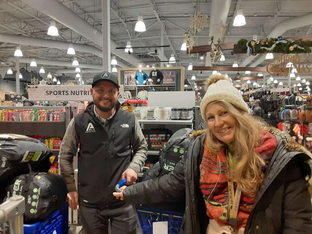 Winter /Ski Coats, boots, mummy bags, gloves, hats, tarps dog food for Homeless