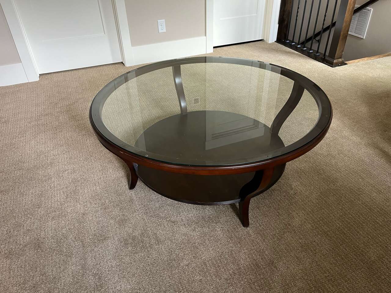 Round Ethan Allen coffee table in lik… | Furniture | ksl.com