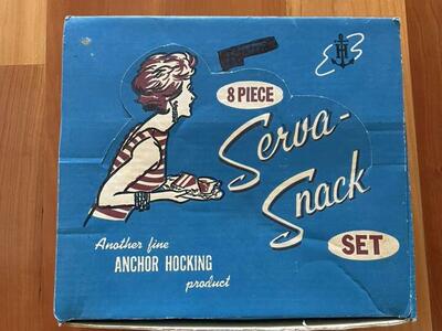 Anchor Hocking Crystal Serva-Snack Set