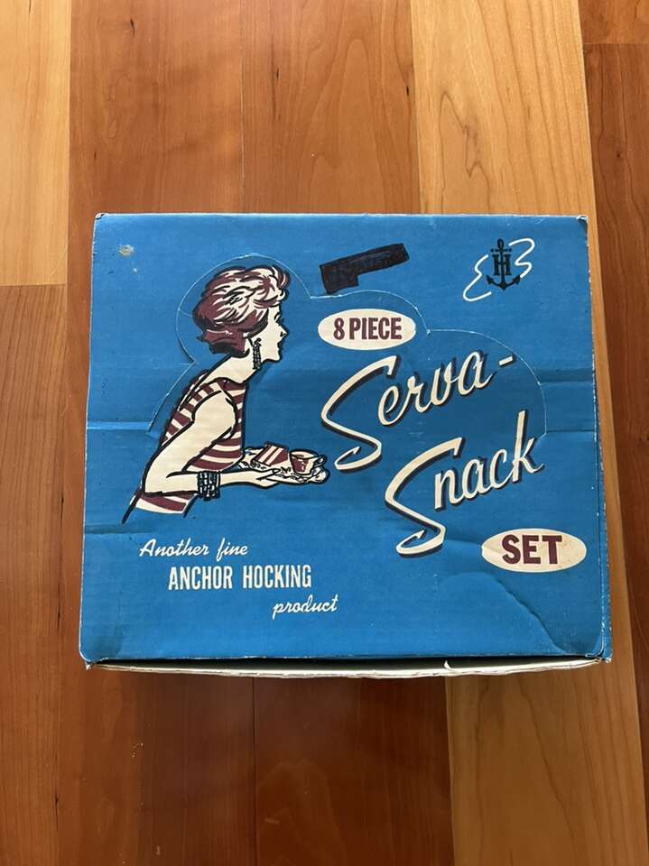 Crystal Anchor Hocking Serva-Snack Set