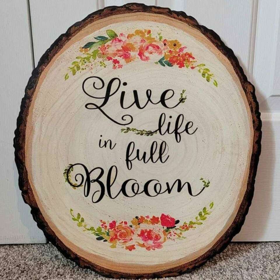 Wall decor wood tree shape with quote